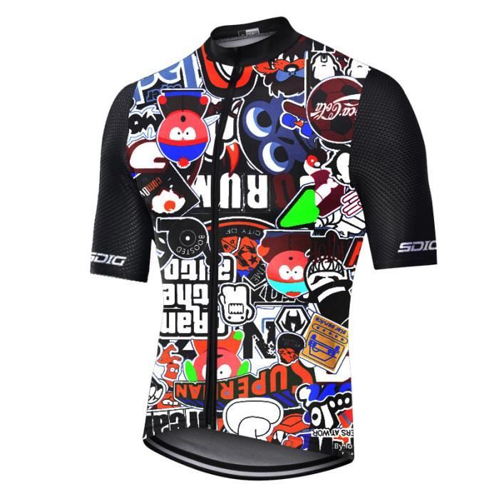 Acheter Rcn Fluorescent vert cyclisme ensembles VTT uniforme été Mans cyclisme maillot ensemble route vélo maillots vtt vêtements de vélo