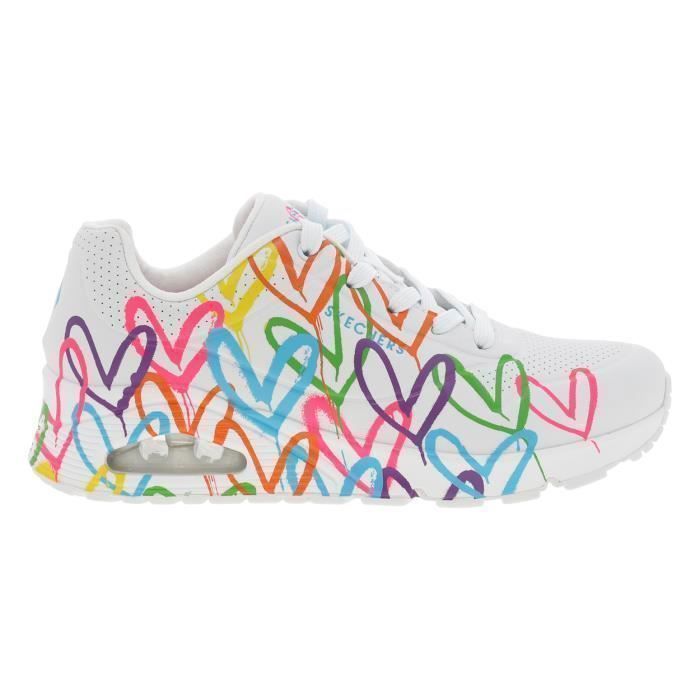 Skechers Baskets basses semi-compensées Skechers - Blanc - Femme - Lacets