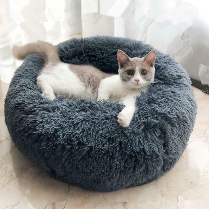 Comparer les prix de Lit pour Chat Lit pour Chien Extra-Doux Confortable et Mignon Coussin Donut 40cm