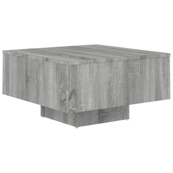 Table basse - OVONNI - Sonoma gris - Carré - Contemporain - Design