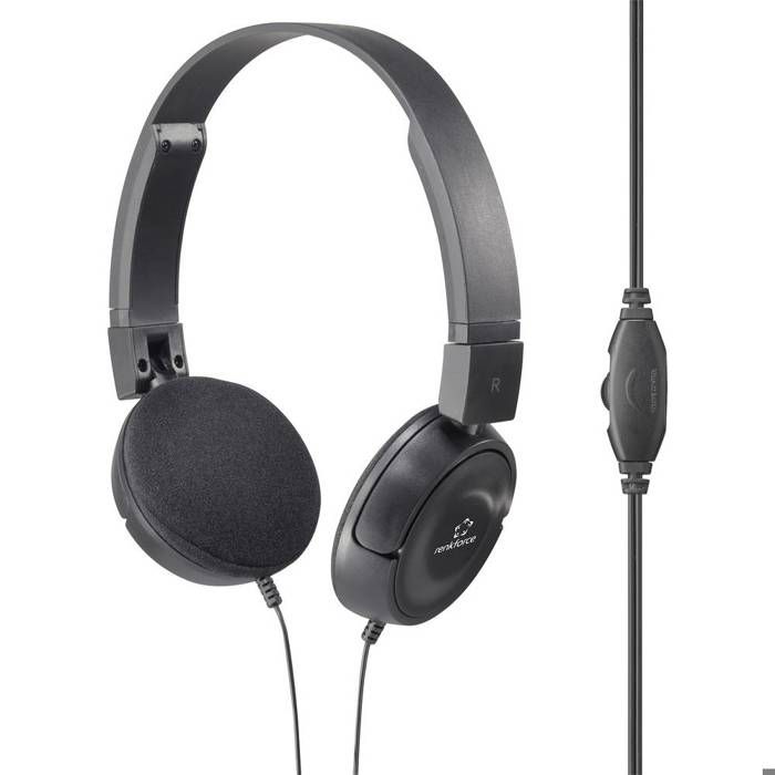 Renkforce RF HS 130 Casque supra auriculaire filaire Stereo volume réglable