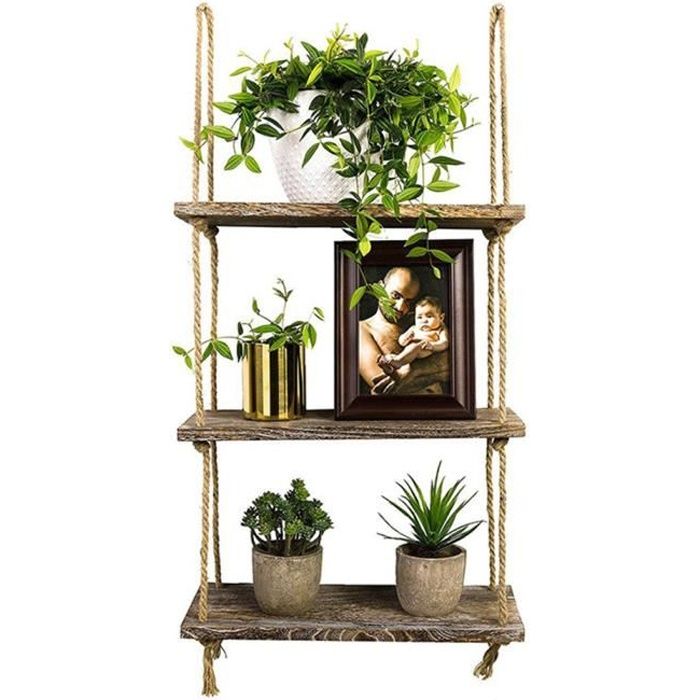 Mur Balancoire Etageres De Rangement En Bois Etagere Suspendue