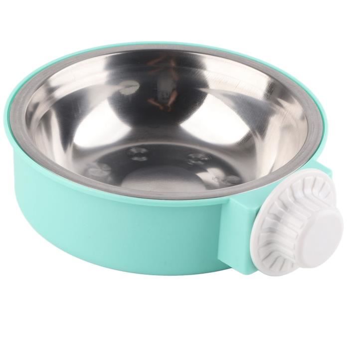 Meilleurs prix pour Gamelle pour chien en cage - SALUTUYA - Acier inoxydable - Amovible - Design suspendu - 2 en 1