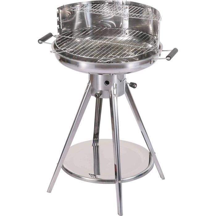 Charbonnier En Acier Inoxydable Pour Barbecue Rond - Bac à Cendres Facile à Nettoyer - Pour Barbecue Coréen, Camping, Usage Commercial