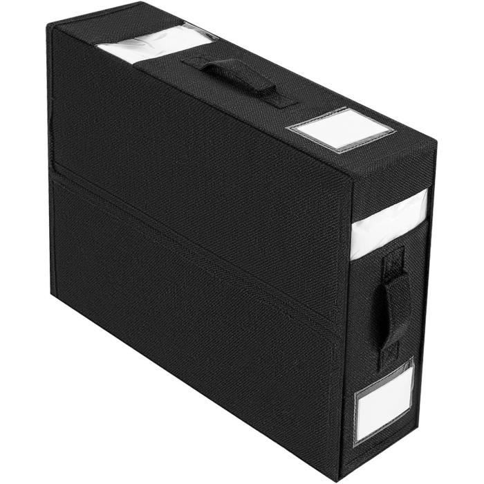 Lot De 4 Bacs De Rangement Pliables En Lin Avec Fenêtres Visuelles