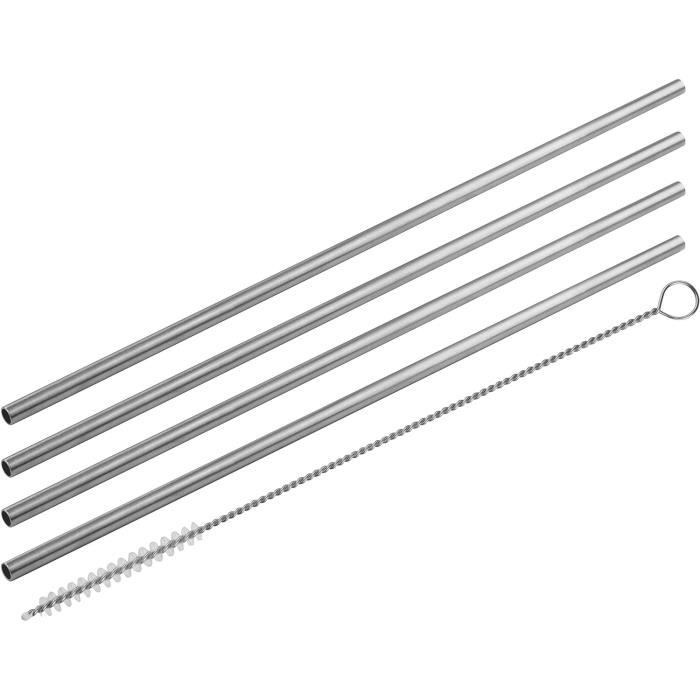 Lot De 11 Pailles Inox 18/8 Noires – 20,8 Cm Réutilisables – Pailles Métalliques Élégantes Pour Cocktails, Smoothies & Boissons Fraîches