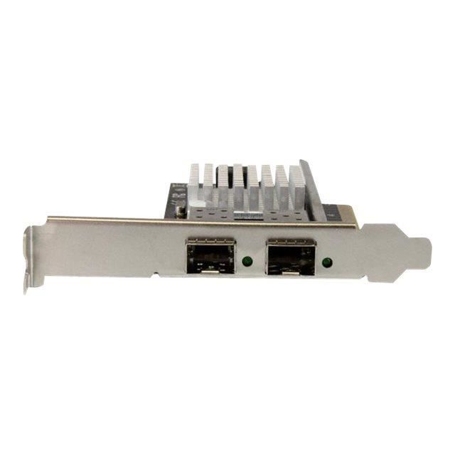 Carte réseau PCI Express STARTECH 2 ports fibre optique 10 Gigabit Ethernet SFP+ ouvert Chipset Intel