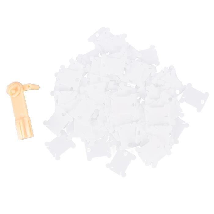 Organisateur de couture double face 46 grilles, boîte de rangement de fil de bobine de couture, pour fil à broder, bijoux, vernis à ongles | FR