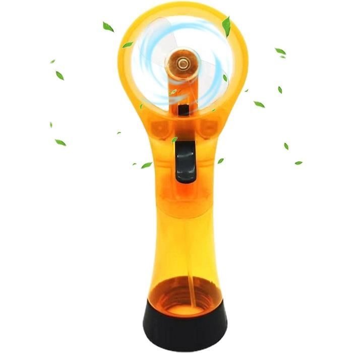 Ventilateur Portable Avec Brumisateur – Réservoir 300 Ml – Léger, Silencieux – Pour Bureau, Camping, Extérieur – 7x27,5 Cm - 10