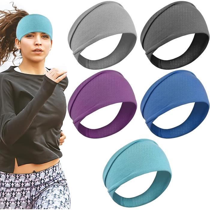 Bandeaux Homme Femme Bandeau de Sport Sweatband Humidité Wicking Hairband  pour Tennis, Course, vélo, Yoga, Basket-Ball (2 pièc[794] - Cdiscount Au  quotidien