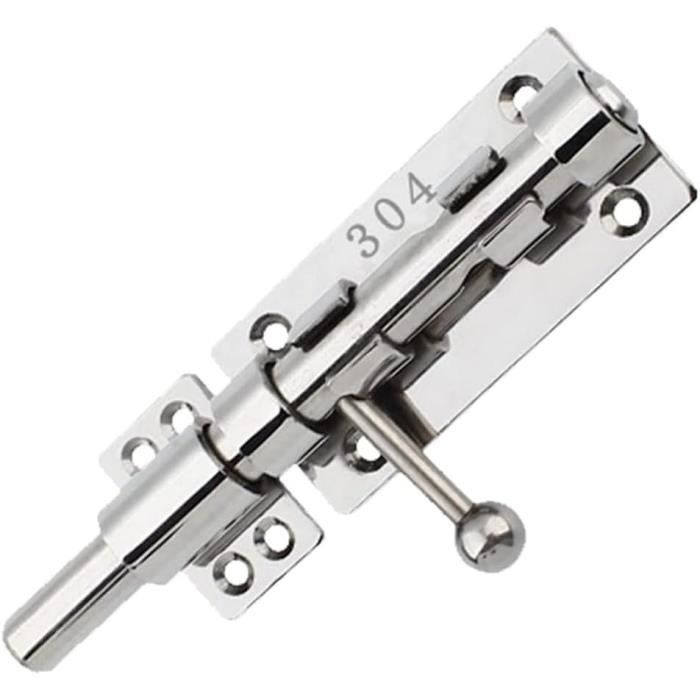 Verrou à Glissière Longue 88mm En Acier Inoxydable - Loquet De Sécurité Pour Porte