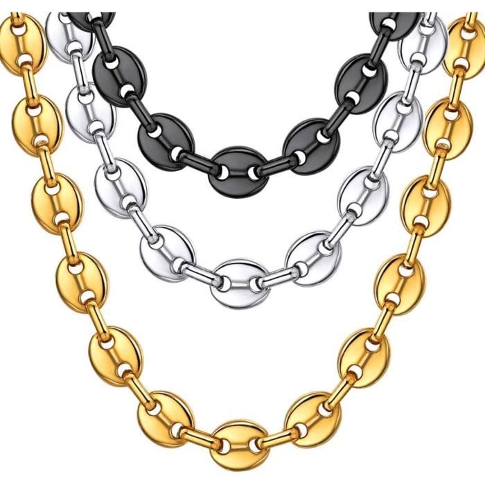 Chaîne Grain De Café En Acier Inoxydable - Homme/Femme, épaisseur 10.5 Mm, Longueur 45-75 Cm - 5