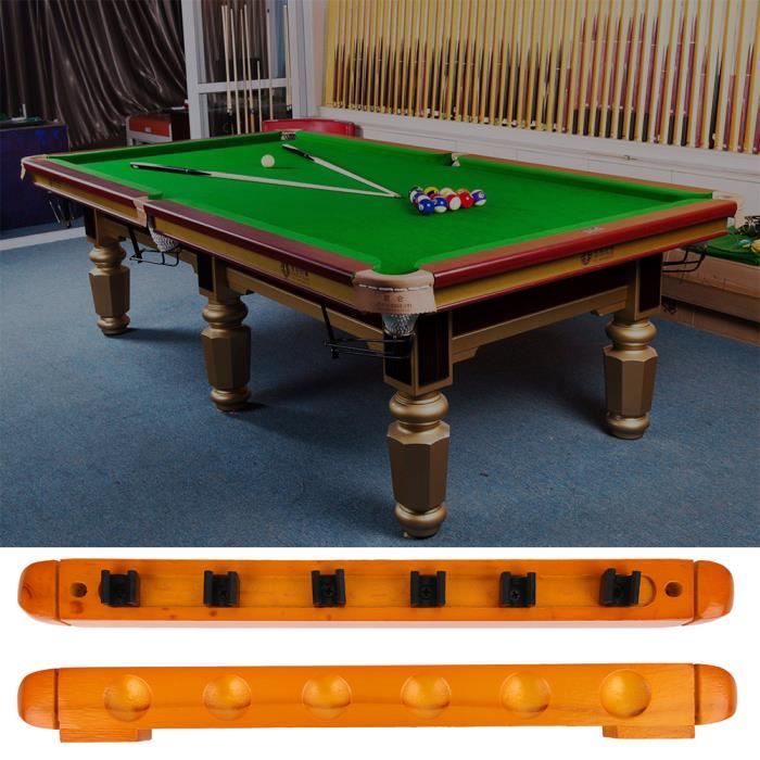 Support Mural Pour Queues De Billard Newellsail – 6 Clips, Bois Massif, Noir, Gain De Place