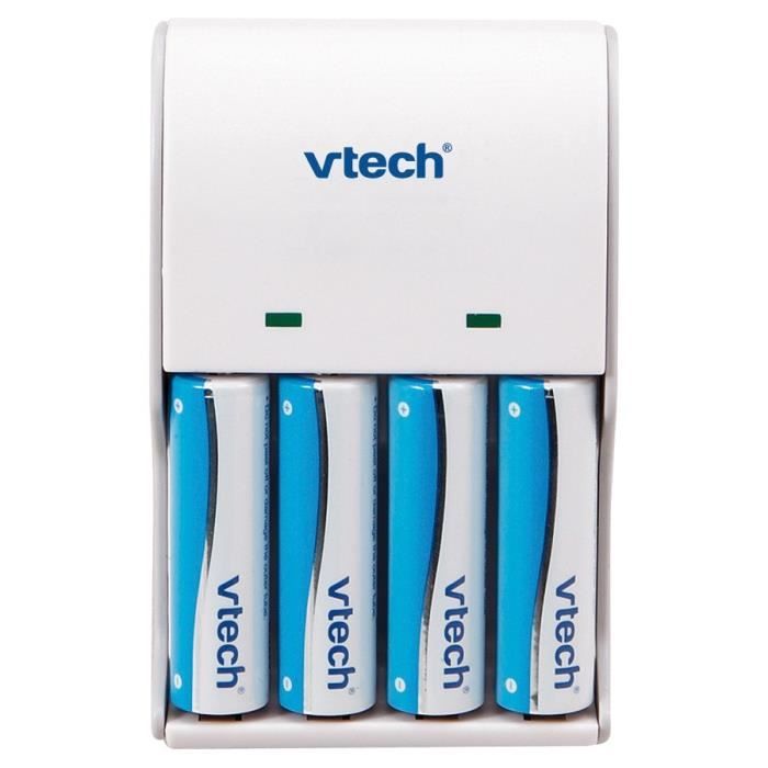 Pack chargeur + 4 piles rechargeables vtech, piles chargeurs batteries