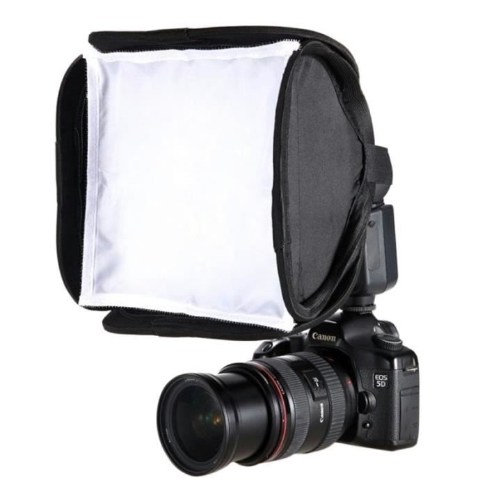 2 Diffuseurs De Flash Pliables Pour Appareil Photo - 30 Cm - Sac De Rangement Inclus - Pour Portraits Et Macros