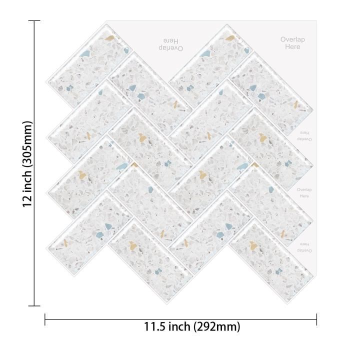 EasyLife 40pcs Stickers de carrelage mural, 10x10cm autocollant étanche et auto-adhésif, pour la décoration intérieure(Set1 EasyLife 40pcs Stickers de carrelage mural, 10x10cm autocollant étanche et auto-adhésif, pour la décoration intérieure(Set1
