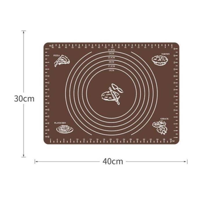 Tapis Silicone Grand 70 X 50cm, Antidérapant Et Résistant à La Chaleur