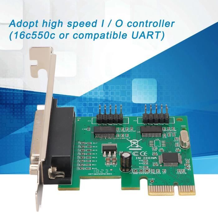 Carte PCIe à USB 2.0 4 Ports - Extension PCI Express MOSCHIP Stable Et Rapide