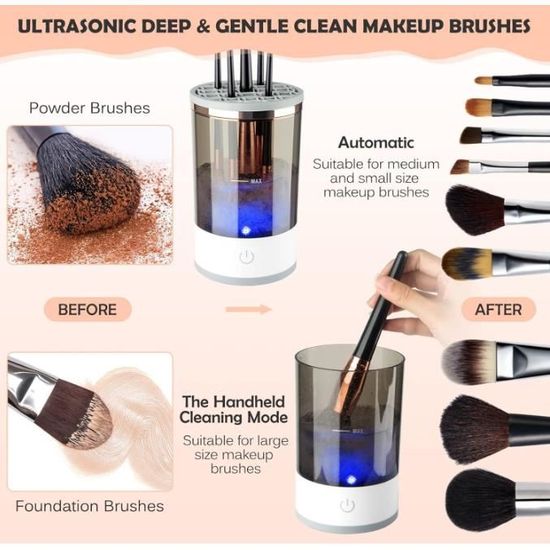Nettoyeur électrique Pour Pinceaux De Maquillage - Blanc - Neuf - Marque Jasmine Store
