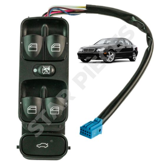 Coque De Bouton De Lève-vitre Droite Pour Mercedes W203 C-class 2000-2006