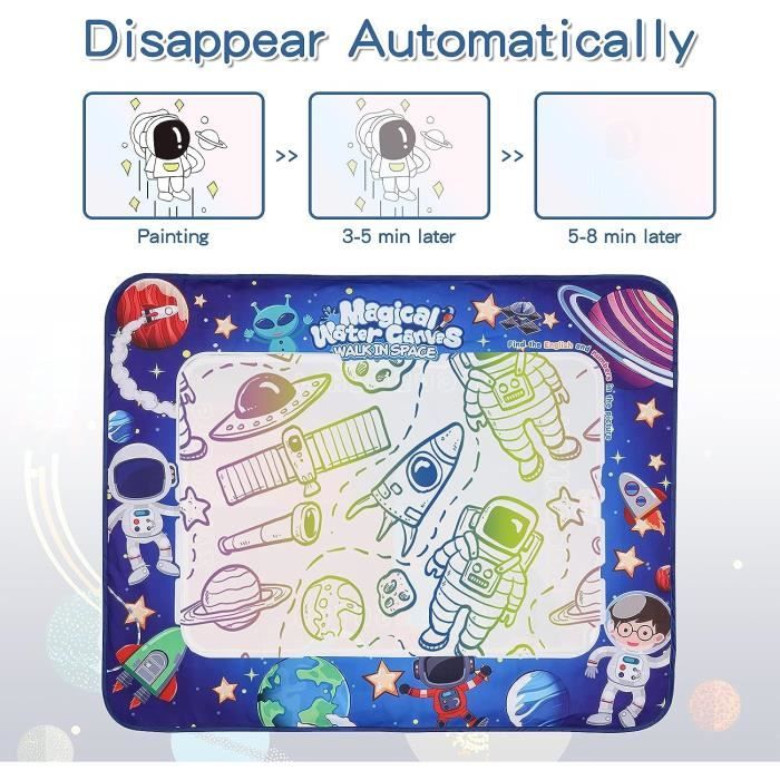 Tapis De Dessin Magique Damcyer 80x100 Cm – Aqua Doodle Réutilisable Pour Enfants – Cadeau Éducatif