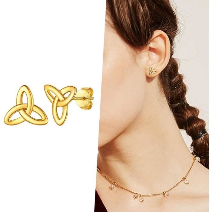 Parure Argent 925 – Chaîne + Boucles D'oreilles Clous + Pendant, Femme, Occasion