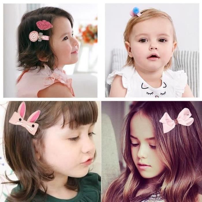 Pinces à Cheveux Bébé Fille, 15pcs, épingle à Cheveux BéBé