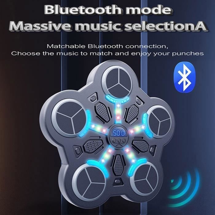 Machine De Boxe Musicale - Punching Ball Électronique - Entraînement Fitness à Domicile - Connectable Smartphone
