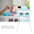 BORLAI® Chaise haute pour tout-petit, chaise d'alimentation pour bébé, chaise de salle à manger pour tout-petit, Bleu-2