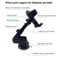 Support Téléphone Voiture Ventouse, Pour Tableau de Bord Pare-Brise, Rotation 360°,Un Bouton de Libération, libre et rétractable-2