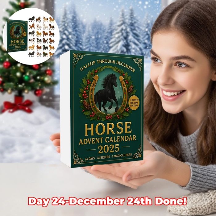 Calendrier De L'Avent Cheval 2025 | 24 Figurines En Acrylique à Collectionner | Décor De Noël Pour Sapin, Fenêtre, Porte | Cadeau Pour Amateurs De Chevaux
