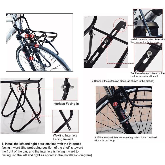 Porte bagage store avant vélo route