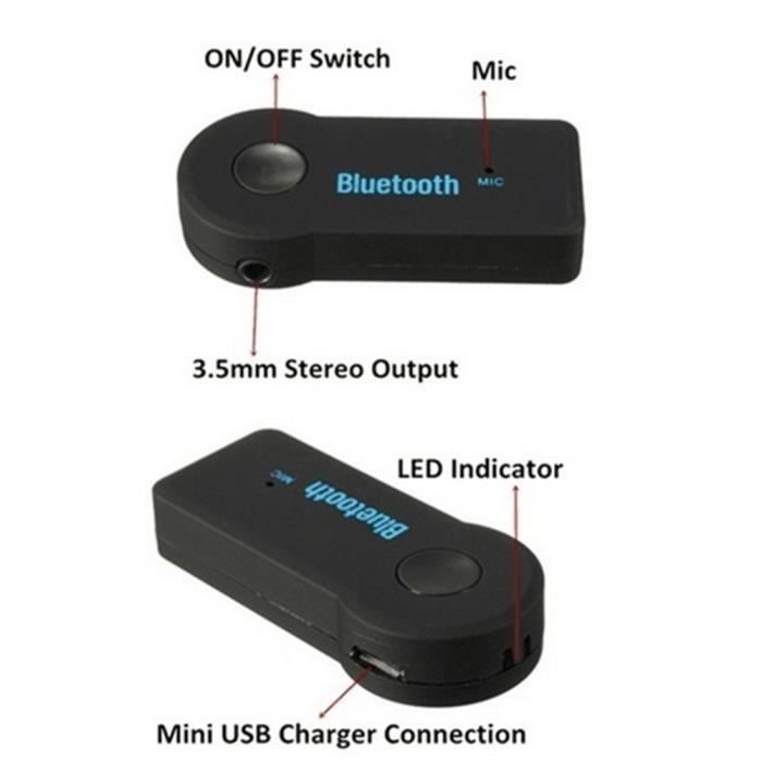 Kit de voiture Bluetooth 3.0 Lecteur de musique MP3 Car AUX Hand