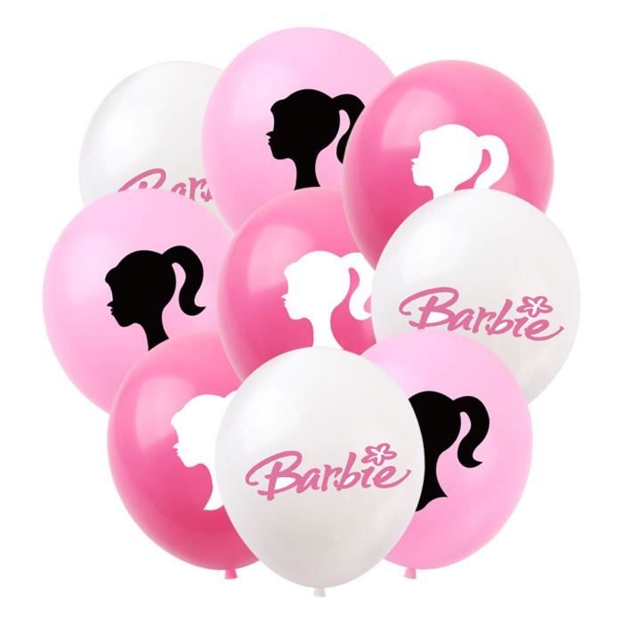 Ballons de décoration de fête d'anniversaire sur le thème de Barbie,  drapeau rose joyeux anniversaire, drapeau de gâteau - Cdiscount Maison