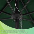 Ikodm Parasol 350 cm - parasol jardin, Mât central de parasol,  Parasol de cour Vert PARASOL-3