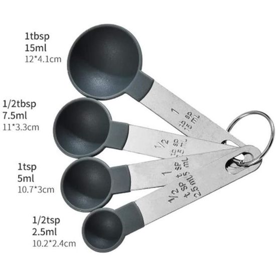 Ensemble de cuilleres a mesurer Cups Mesure Americaine 8 Pieces Cuillere a Mesurer en Acier Inoxydable Cuillere a Mesurer Reg 372 Cdiscount Maison