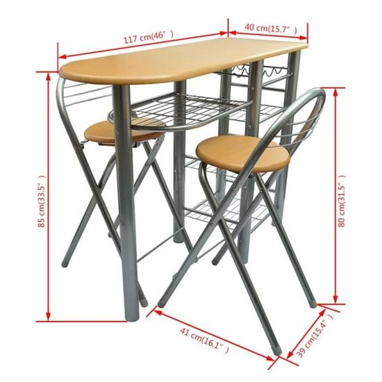 Table De Cuisine Petite Bois De Mdf Et Metal Gris Kitchen Table A
