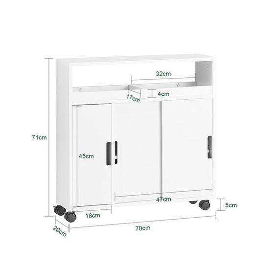 Sobuy Bzr02 W Meuble De Rangement Salle De Bain Armoire Wc Meuble