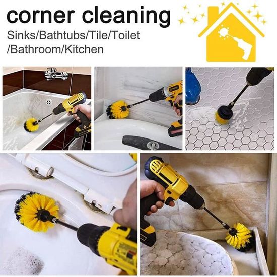 Lot De 2 Brosses à Récurer, Brosses De Nettoyage Robustes Avec Poignée Pour Douche, Salle De Bain, Tapis, Cuisine Et Baignoire (vert