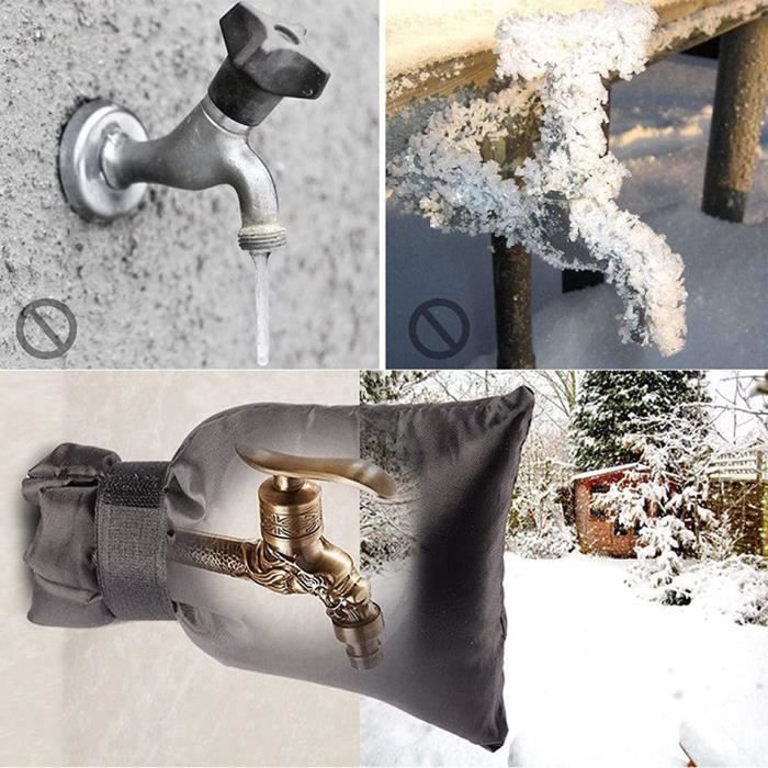 SURENHAP Housse de protection de robinet - Winter outdoor water Valve  isolation thermique antigel Cover - noir - Oxford tissu - Cdiscount  Bricolage