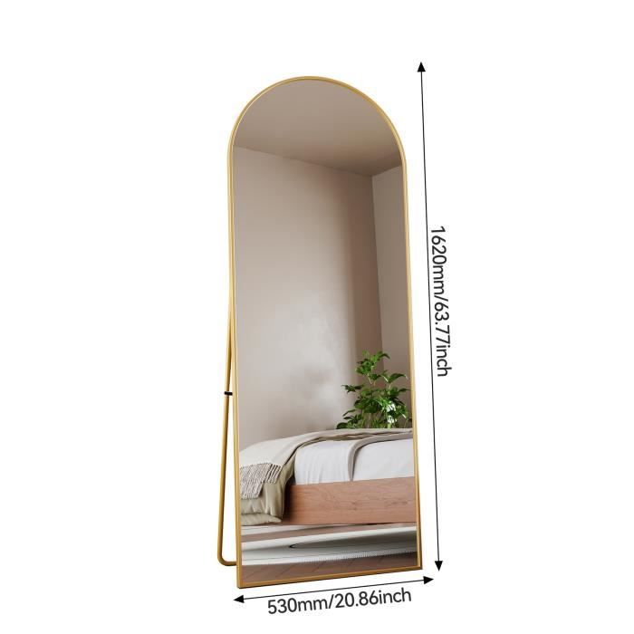 HOMCOM Grand Miroir Pleine Longueur rectangulaire, 50 x 160 cm - Miroir