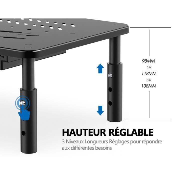 FITUEYES Réhausseur d'Écran en Métal,Support d'Ordinateur Hauteur ...
