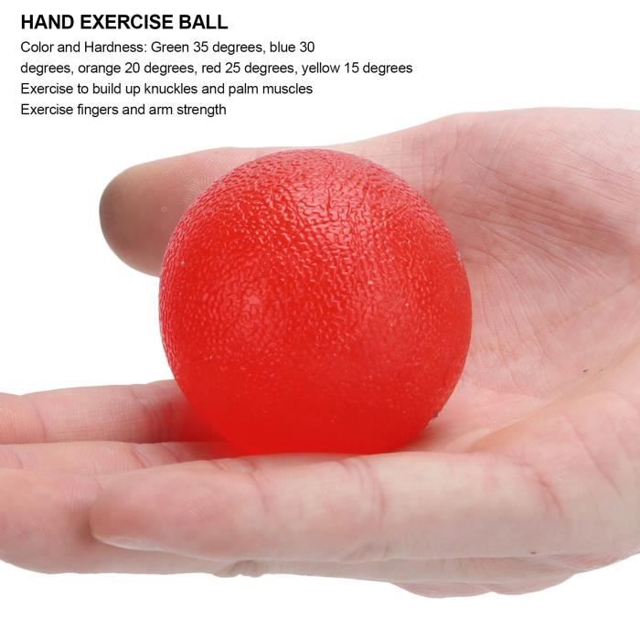 Lot De 5 Balles Anti-stress - Résistance Progressive 15 à 35 Kg - En TPE - Pour Entraînement Main, Détente, Rééducation