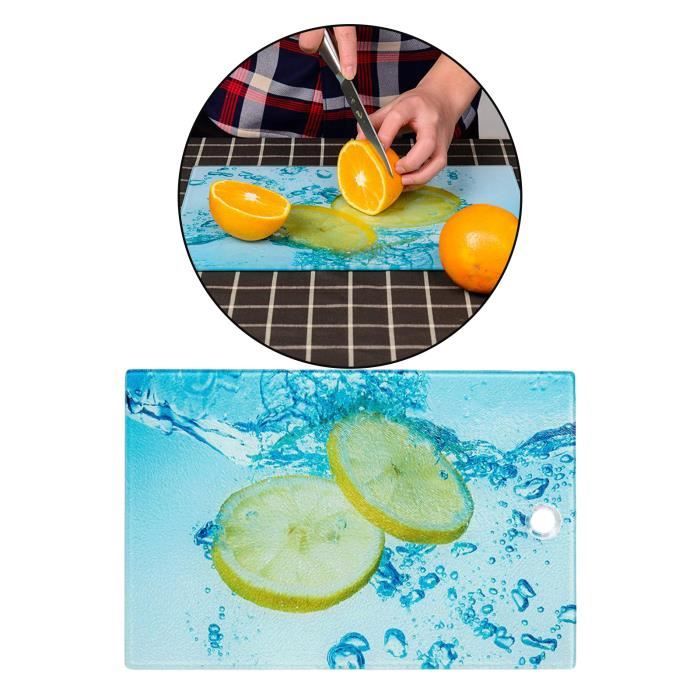 Planche à découper en verre trempé – Verre transparent durable – Résistant  aux rayures, résistant à la chaleur, incassable, passe au lave-vaisselle (3  carrés 25,4 x 25,4 cm) : : Maison