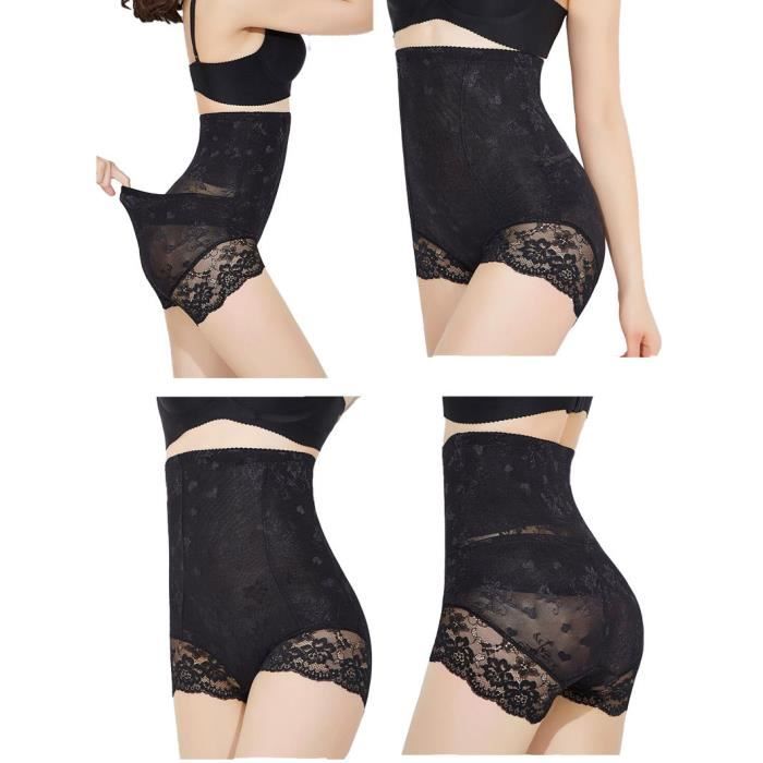 Femme Culotte Sculptante Ceinture de Sudation Taille Haute Minceur Gaine Amincissante Ventre Plat Shapewear Securite Panty Invisible Noir Cdiscount Pret a Porter