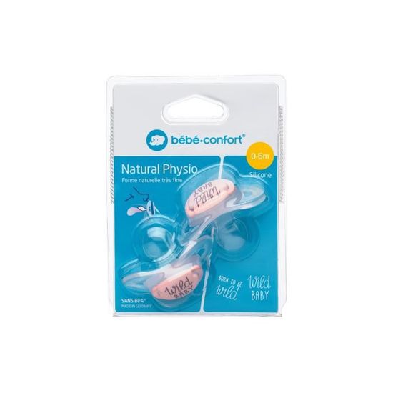 Bebe Confort Sucette Natural Physio Silicone 0 6m X2 Wild Baby Rose Cdiscount Puericulture Eveil Bebe