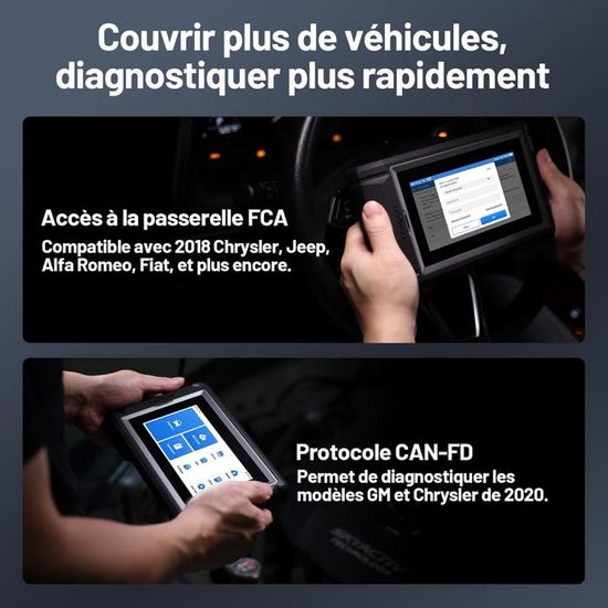 Scanner Diagnostic Auto Topdon ArtiDiag800 BT - 28 Fonctions Spéciales - Bluetooth - Écran Tactile 5.99" - Garantie 3 Ans