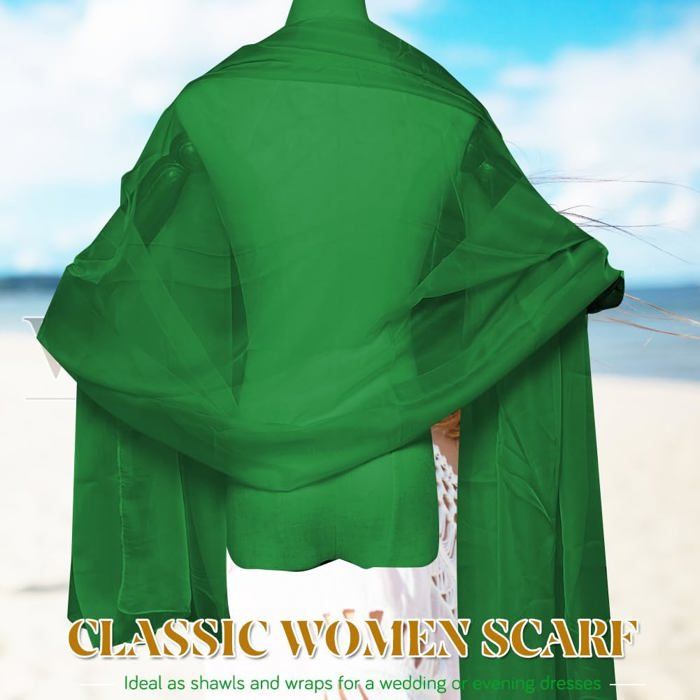 Carré de soie « Le bandana vert » | foulard vert