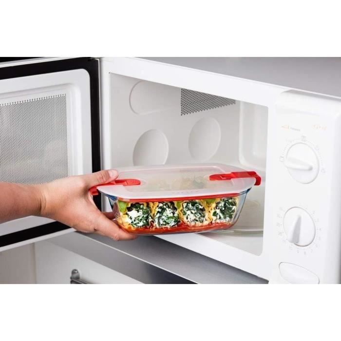 Boîte rectangulaire avec couvercle, 24cm TRANSPARENT Pyrex
