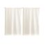 Charmante Paire de Voilages Vitrages Effet Lin Passe Tringle 45 cm x 90 cm Style Nature Chic Uni Mate Blanc